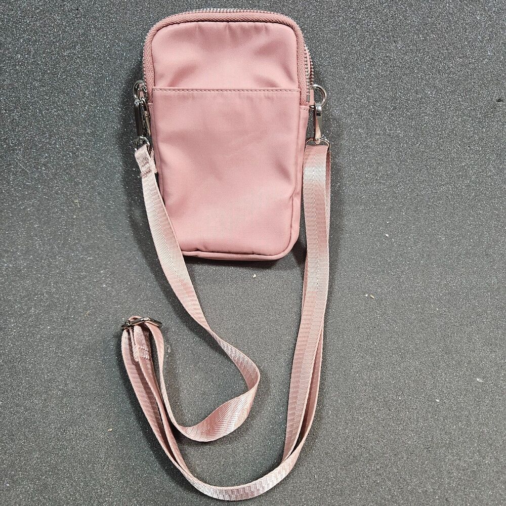 Brisos Phone Crossbody Bag Mauve Dual Zip Cell Phone Purse Travel Wallet